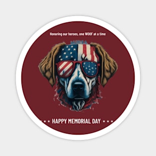 Memorial Day Patriotic Dog Magnet